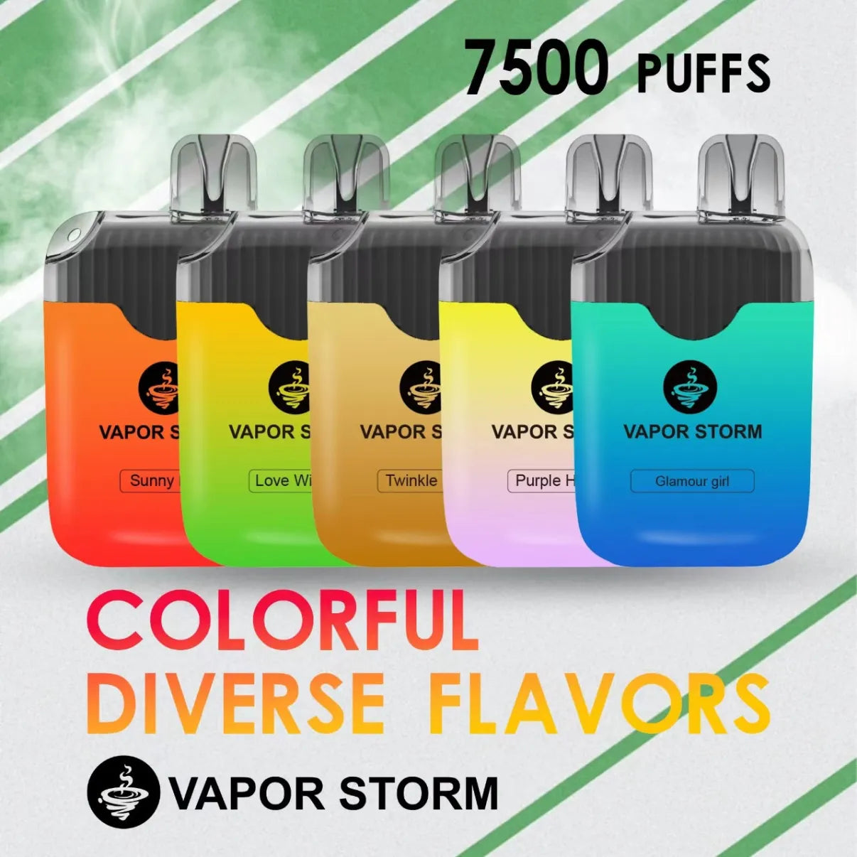 VAPOR STORM 風暴7500口 超大容量性拋棄式 一次性電子煙 可充電